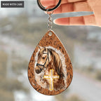 Cross Horse Keychain