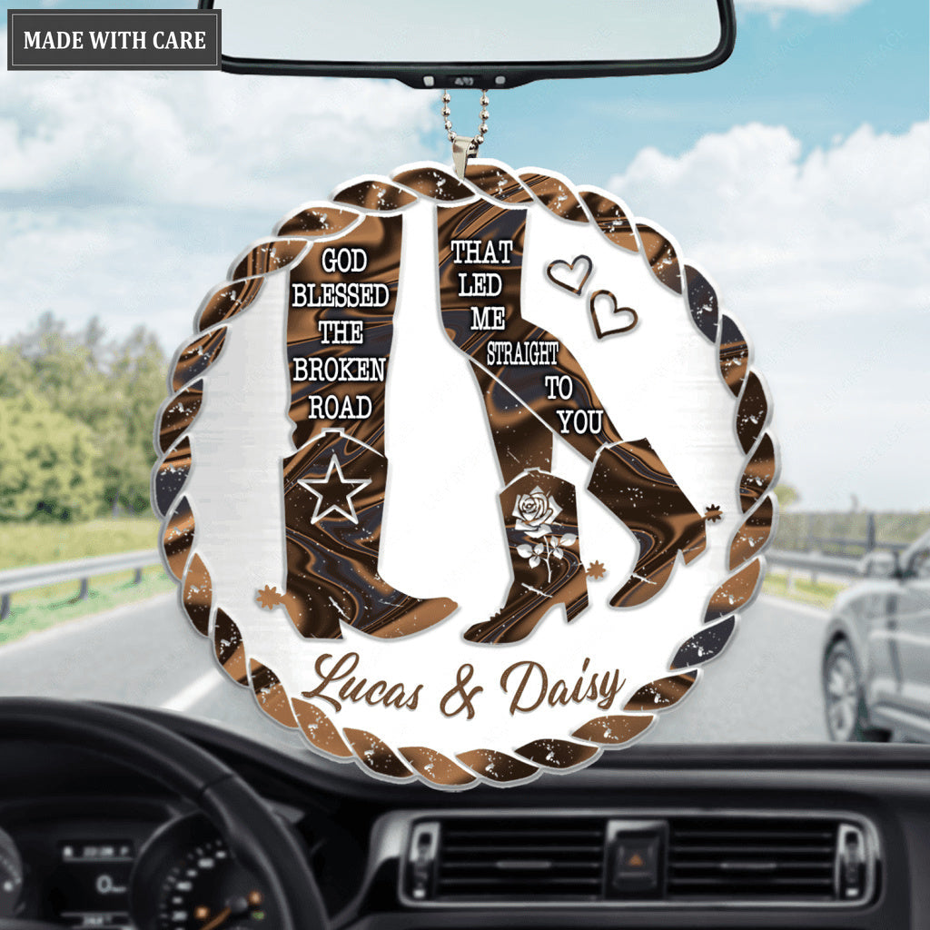 God Blessed Cowboy And Cowgirl Personalized Ornament