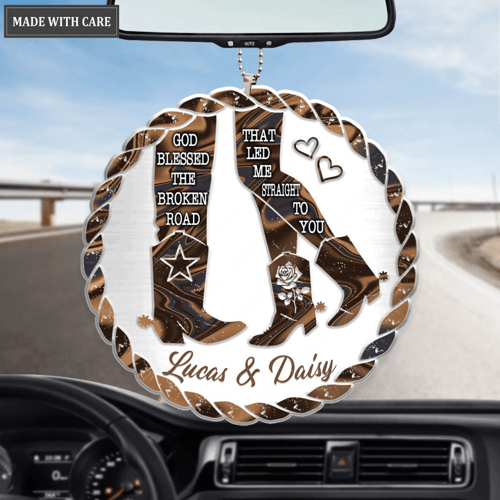 God Blessed Cowboy And Cowgirl Personalized Ornament
