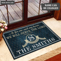 Luvingrace L05 Vintage Monogram Collection As For My House Personalized Doormat
