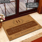 Luvingrace L06 Luxury Monogram Collection As For My House Personalized Doormat