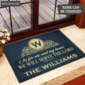 Luvingrace L06 Vintage Monogram Collection As For My House Personalized Doormat