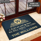 Luvingrace L06 Vintage Monogram Collection As For My House Personalized Doormat