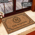 Luvingrace L09 Vintage Monogram Collection Family Name Personalized Doormat