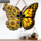 Butterfly God Says You Are Shaped Wood Sign