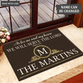 Luvingrace L100 Vintage Monogram Collection As For My House Personalized Doormat