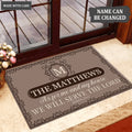 Luvingrace L102 Vintage Monogram Collection As For My House Personalized Doormat
