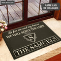Luvingrace L107 Royal Monogram Collection As For My House Personalized Doormat