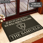 Luvingrace L107 Royal Monogram Collection As For My House Personalized Doormat
