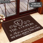 Luvingrace L109 Royal Monogram Collection As For My House Personalized Doormat