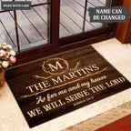 Luvingrace L129 Vintage Monogram Collection As For My House Personalized Doormat