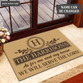 Luvingrace L131 Floral Monogram Collection As For My House Personalized Doormat