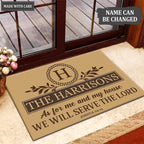 Luvingrace L131 Floral Monogram Collection As For My House Personalized Doormat