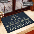 Luvingrace L173 Vintage Monogram Collection As For My House Personalized Doormat