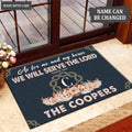 Luvingrace L23 Monogram Collection As For My House Personalized Doormat