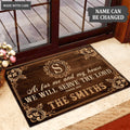 Luvingrace L25 Monogram Collection As For My House Personalized Doormat