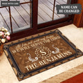Printfamily L26 Monogram Collection As For My House Personalized Doormat