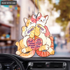 Fun Gift For Partner Cat Couple God Blessed Personalized Ornament
