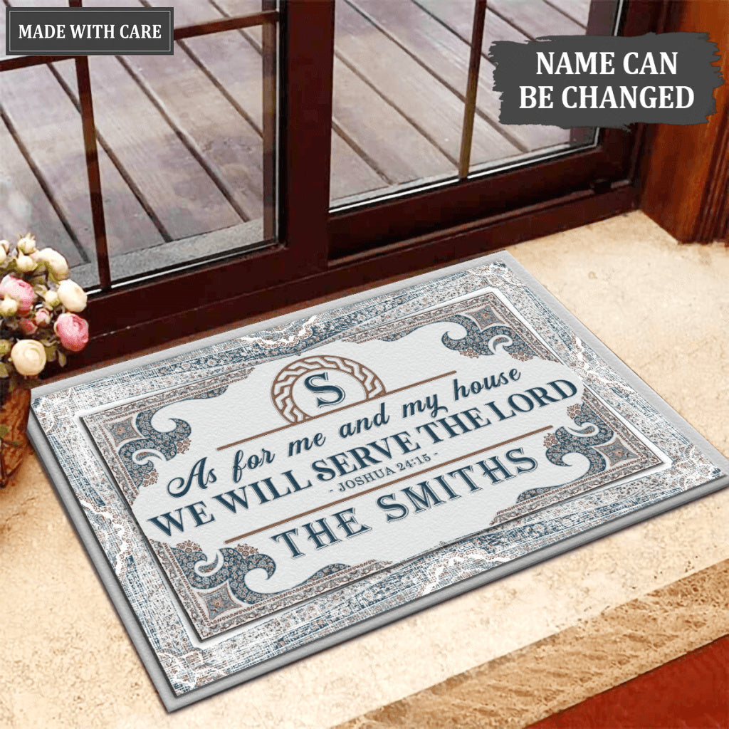 Luvingrace L28 Monogram Collection As For My House Personalized Doormat
