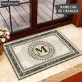 Luvingrace L29 Monogram The First Letter of Family Name Personalized Doormat