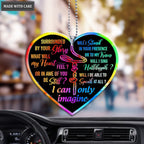 Rainbow Heart Surrounded By The Glory Jesus Ornament