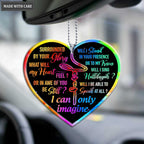 Rainbow Heart Surrounded By The Glory Jesus Ornament