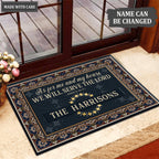 Printfamily L31 Monogram Collection As For My House Personalized Doormat