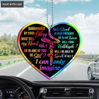 Rainbow Heart Surrounded By The Glory Jesus Ornament