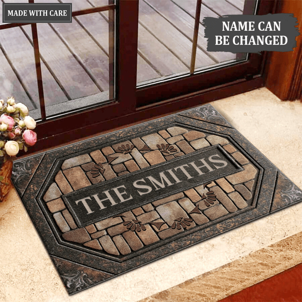 Luvingrace L39 Monogram Collection Family Name Personalized Doormat