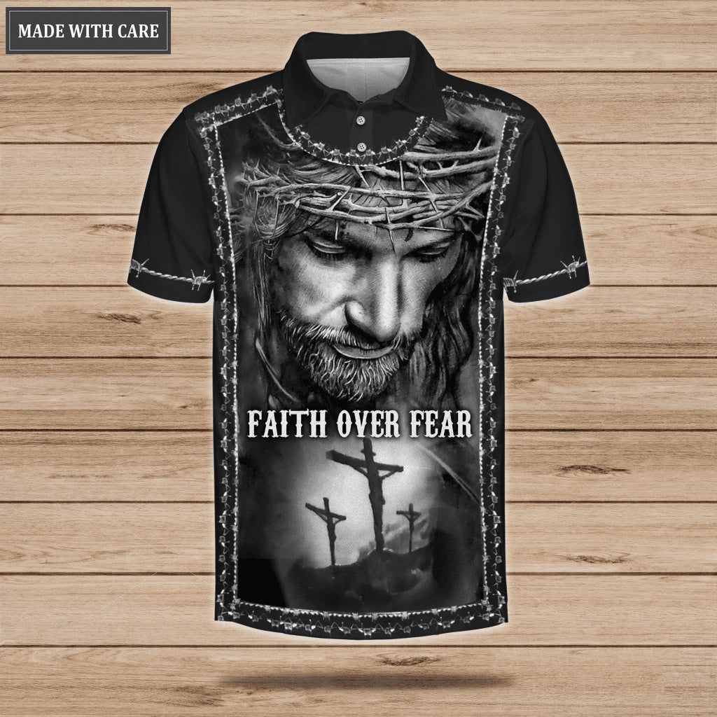 Black And White Jesus Polo Shirt