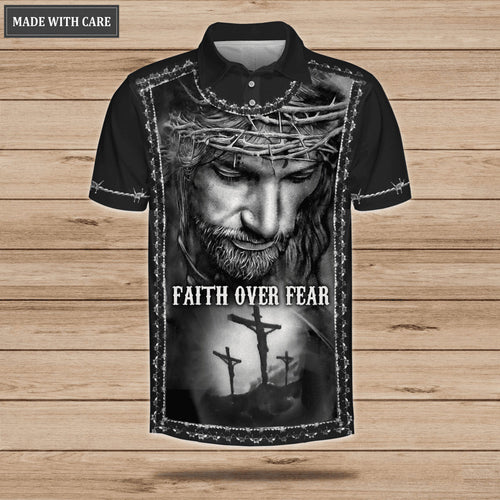 Black And White Jesus Polo Shirt