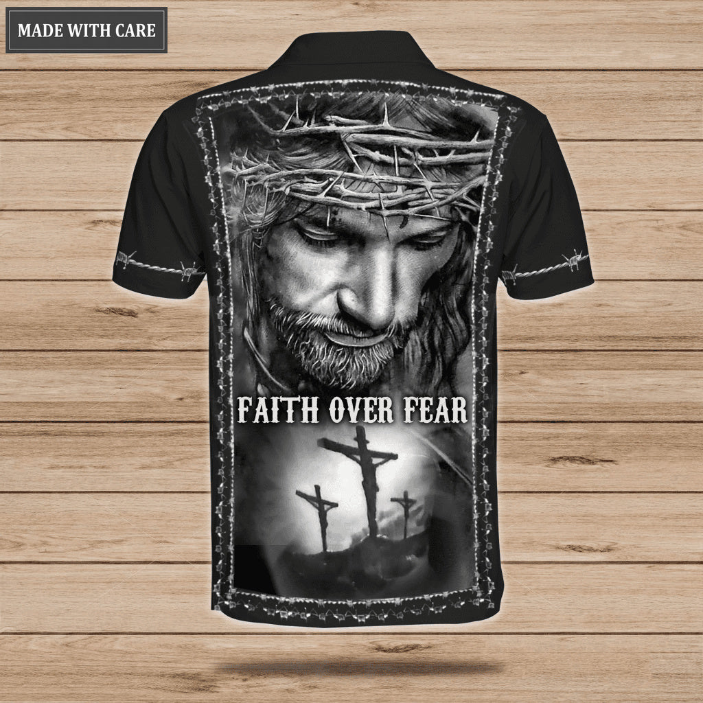 Black And White Jesus Polo Shirt