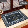 Luvingrace L44 Monogram Collection Family Name Personalized Doormat