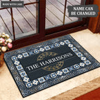 Luvingrace L44 Monogram Collection Family Name Personalized Doormat