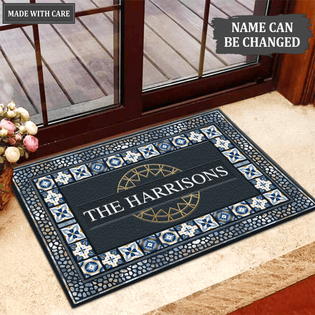 Luvingrace L44 Monogram Collection Family Name Personalized Doormat
