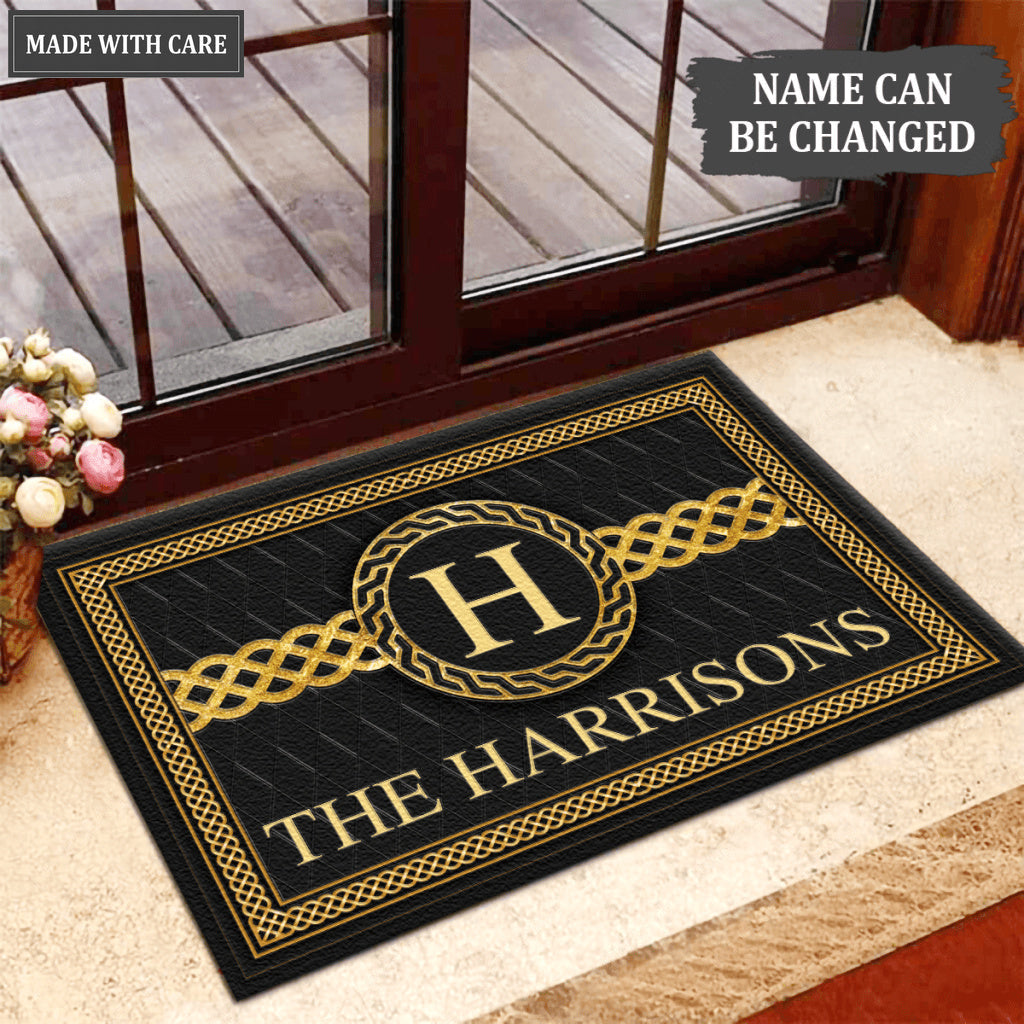 Luvingrace L47 Monogram Collection Family Name Personalized Doormat