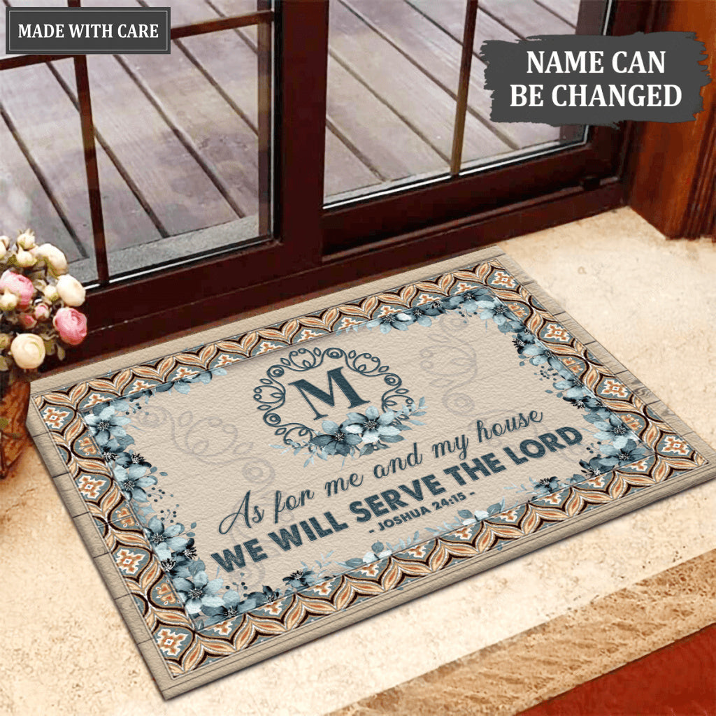 Luvingrace L48 Royal Monogram Collection As For My House Personalized Doormat