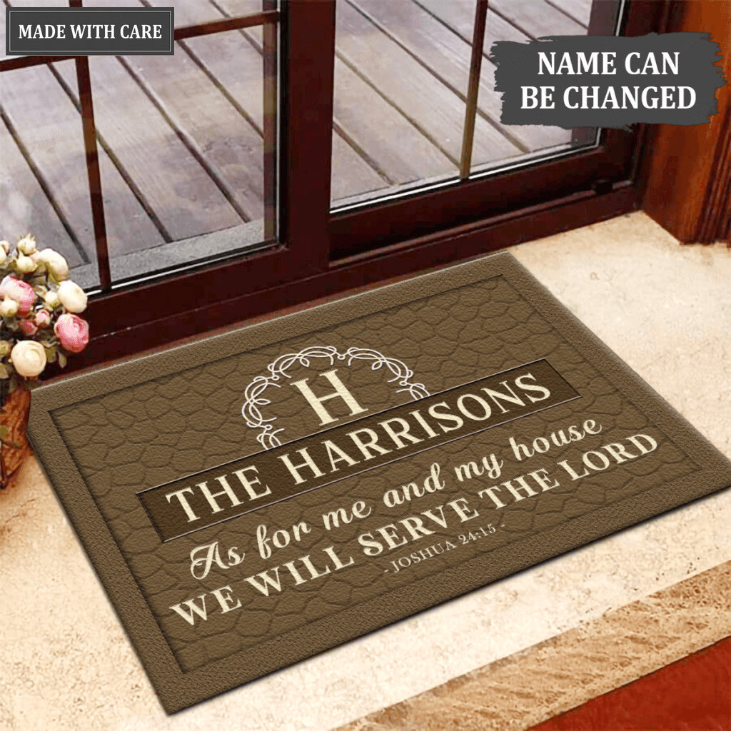 Luvingrace L50 Royal Monogram Collection As For My House Personalized Doormat
