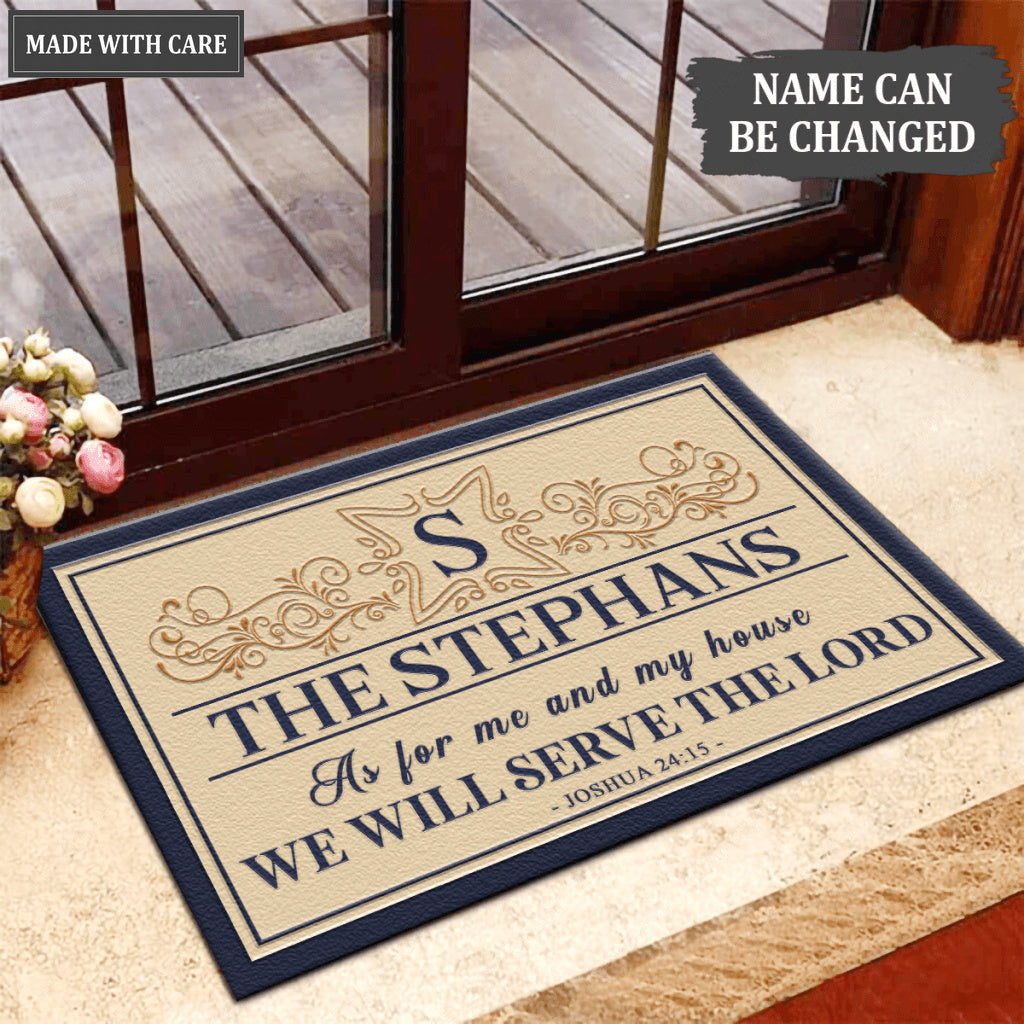 Luvingrace L51 Royal Monogram Collection As For My House Personalized Doormat
