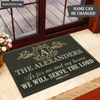 Printfamily L60 Royal Monogram Collection As For My House Personalized Doormat