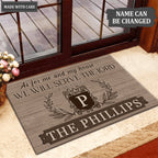 Printfamily L65 Royal Monogram Collection As For My House Personalized Doormat