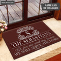 Printfamily L68 Royal Monogram Collection As For My House Personalized Doormat
