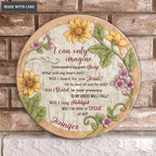 Personalized Sunflower Of Glory Wood Circle Sign
