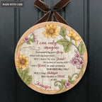 Personalized Sunflower Of Glory Wood Circle Sign