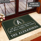 Printfamily L78 Floral Monogram Collection As For My House Personalized Doormat