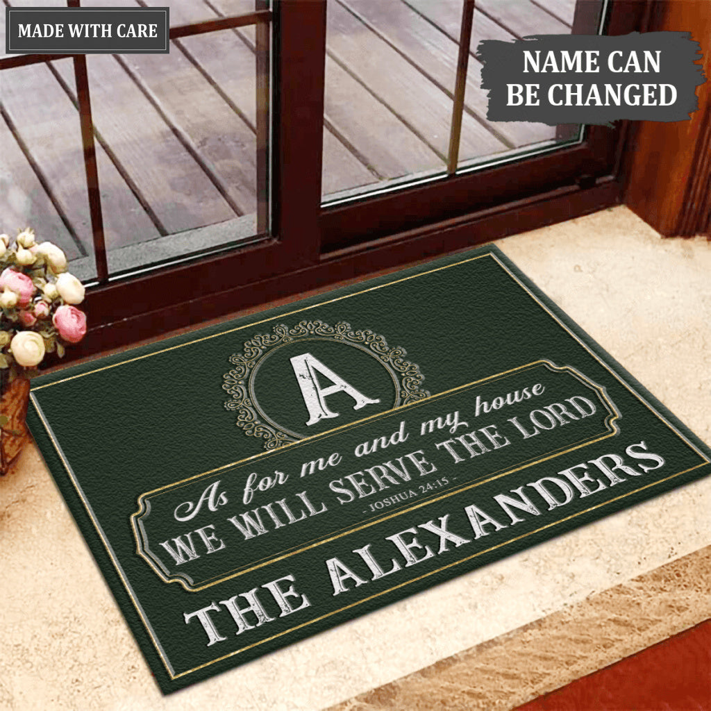 Printfamily L78 Floral Monogram Collection As For My House Personalized Doormat