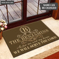 Printfamily L79 Floral Monogram Collection As For My House Personalized Doormat