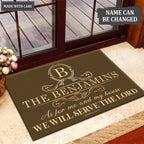 Printfamily L79 Floral Monogram Collection As For My House Personalized Doormat
