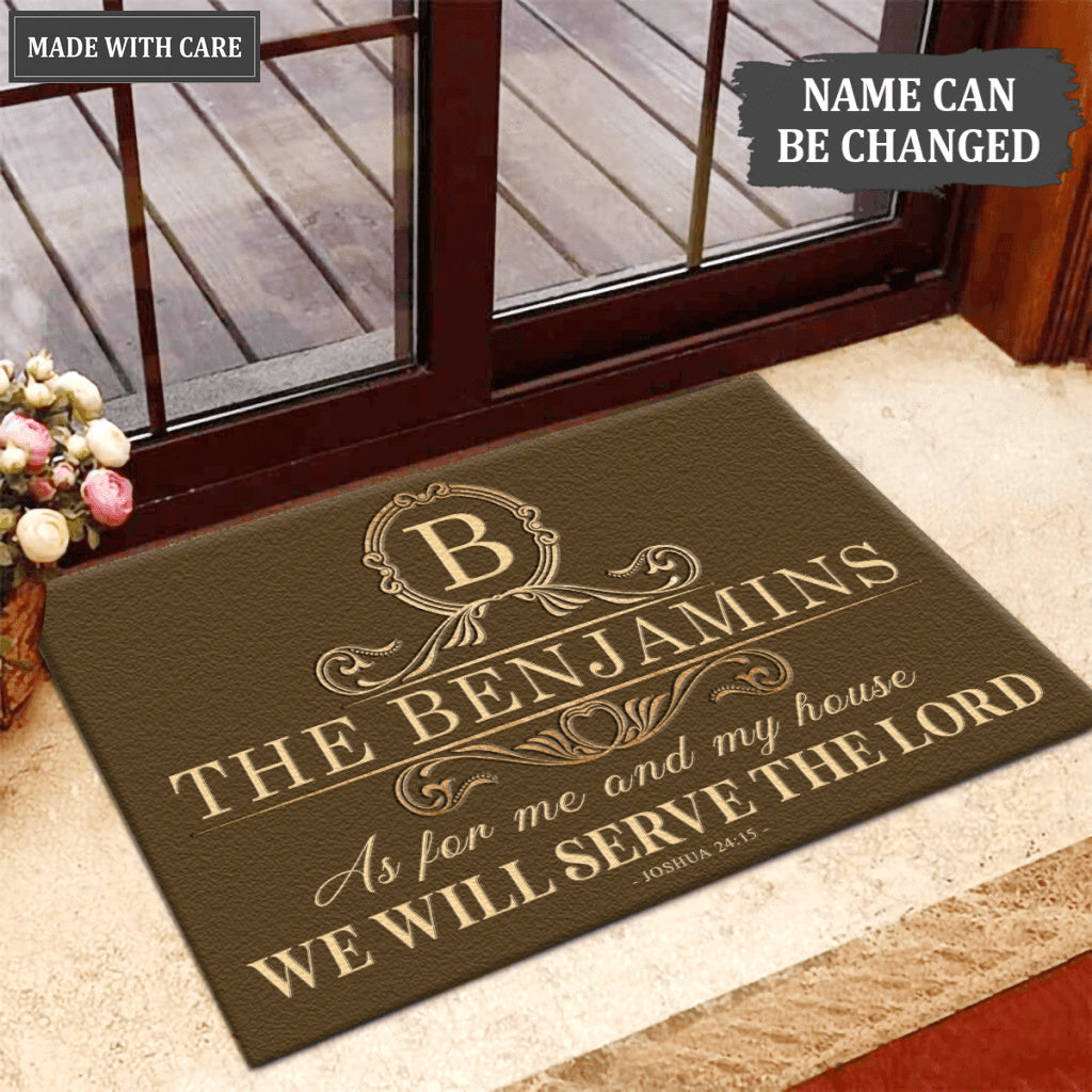 Printfamily L79 Floral Monogram Collection As For My House Personalized Doormat