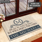 Printfamily L80 Floral Monogram Collection As For My House Personalized Doormat